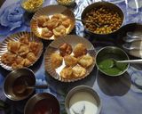 A picture of step 2 of Papdi Chaat.