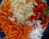 A picture of step 2 of Schezwan Masoor Dal.