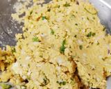 A picture of step 2 of Makke ki roti with veggies.