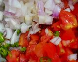 A picture of step 1 of Bhel Puri.