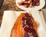 Foto del paso 1 de la receta: Trucha asalmonada rellena de jamón en Airfryer