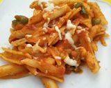 A picture of step 8 of Pasta arrabiata / red sauce.