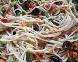 Pas rețetă Spaghete cu legume mexicane și măsline 3 fotografie