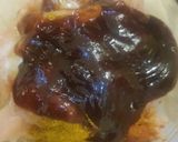 A picture of step 1 of BBQ chicken with homemade tortillas.