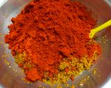 A picture of step 3 of Methi Aam Aachar (mango pickle).