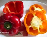 A picture of step 2 of Stir-Fried Instant Noodles Stuffed Bell Peppers.