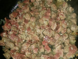 Salteado de anco y carne