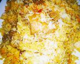 A picture of step 7 of Chicken korma biryani.