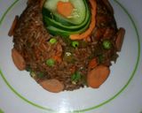 A picture of step 7 of Smoked brown fried rice.