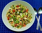 A picture of step 2 of Moong Sprouts Salad.