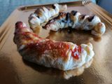 Croissants de chocolate y croissants de fresa