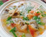 Hình bước làm 7 của món Cháo sò lông,tôm và nấm bào ngư