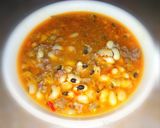 A picture of step 5 of Lobia qeema (white beans).