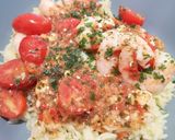 Une image de l'étape 6 de Crevettes aux tomates et feta.