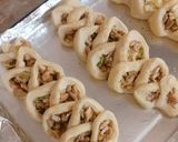 A picture of step 5 of Chicken Bread 😋😋.