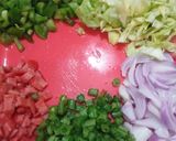A picture of step 1 of Tri colour pasta.