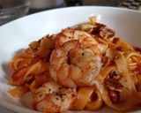 Foto del paso 11 de la receta Nidos de Pasta con Gambas y Piñones