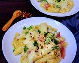 A picture of step 8 of Creamy Garlic Penne Pasta.