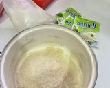 Foto langkah ke 4 dari resep Pudding Buah Naga Kelapa.