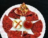 A picture of step 7 of Beetroot Paneer Paratha.