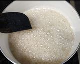 A picture of step 3 of Chocolate mysore pak.