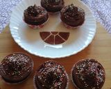 A picture of step 12 of Chocolate Almond cupcakes.