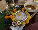 A picture of step 5 of Dal, Rice, Mushroom subji, bean, karala.