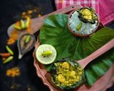 লাউ পাতায় ছোট চিংড়ি পাতুরি(lau patay choto chingri paturi recipe in Bengali) রেসিপি ধাপ - 10 ছবি
