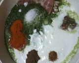 A picture of step 1 of Hydrabadi kachay gosht ki biryani.