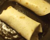 A picture of step 3 of Beef Stroganoff style Fried Burritos.