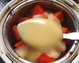 A picture of step 1 of Papaya Pudding.