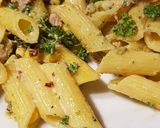 A picture of step 2 of Vegan Tuna and sweetcorn pasta.