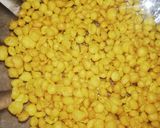 A picture of step 3 of Boondi Laddu.