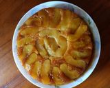 A picture of step 10 of Eggless upside down apple cake.