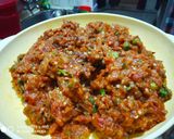 A picture of step 6 of Baingan bharta.