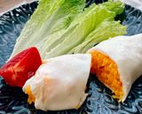 A picture of step 6 of Japanese White Omurice.