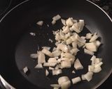 A picture of step 1 of Chrorizo, Pea and Parmesan Risotto.