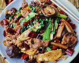 รูปขั้นตอนการทำที่ 2 ของ #ผัดพริกหม่าล่า​ ติดใจเมนูนี้ย่านไชน่าทาวสิงคโปร์​ กลับมารีบทำ