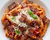 Makaron penne amatriciana 🌶 krok przepisu 3 zdjęcie