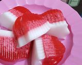 Foto langkah ke 3 dari resep Puding Lumut Merah Putih.