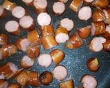 A picture of step 2 of Sausages in sauce.