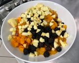 Une image de l'étape 15 de Salade de melon et fruits du jardin au jus d’agrumes.