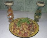 صورة لخطوة 3 من وصفة مخلوطة الخضار 🍅🍆🌶🌿🍟🍖