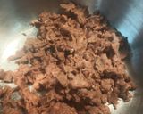A picture of step 7 of Spanish Bean Soup from my Mother's Recipe Card.
