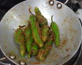 A picture of step 5 of Instant Stuffed Green Chilli Pickle.