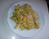 Foto del paso 8 de la receta: Panga rebozada al horno con patatas al microondas