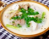 Hình bước làm 3 của món Cháo khoai sọ nấu đuôi heo