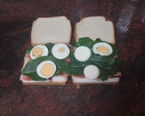 Foto del paso 2 de la receta: Sándwich de jamón serrano, queso de cabra, espinacas y huevo duro