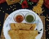 A picture of step 4 of Chana Dal Chilla.