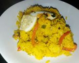 Foto del paso 7 de la receta: Arroz, mariscos y pescado. Similar a Paella